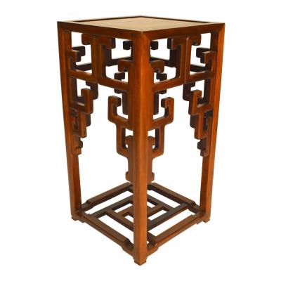 Chinese Hardwood Square Pedestal Stand