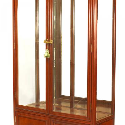 Chinese Hardwood Vitrine Cabinet