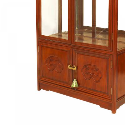 Chinese Hardwood Vitrine Cabinet