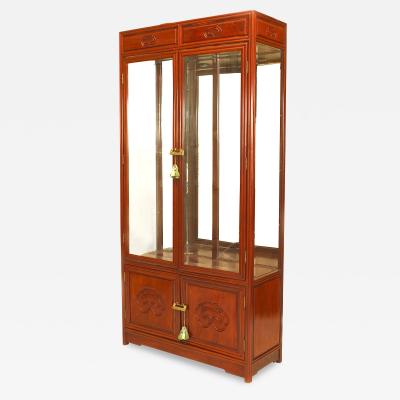 Chinese Hardwood Vitrine Cabinet