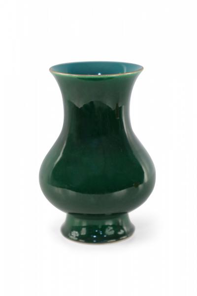 Chinese Langyao Emerald Green Glazed Footed Porcelain Vase