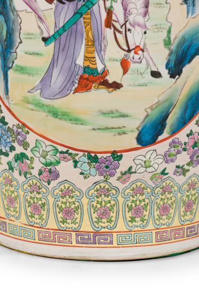 Chinese Large floor vase with Scenic Depiction
