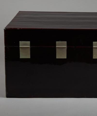 Chinese Leather Traveling Trunk