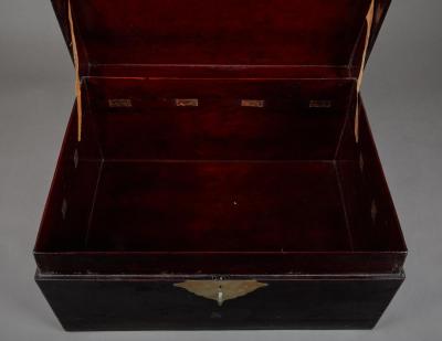 Chinese Leather Traveling Trunk