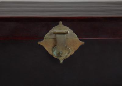 Chinese Leather Traveling Trunk