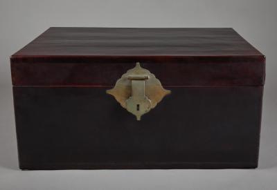 Chinese Leather Traveling Trunk
