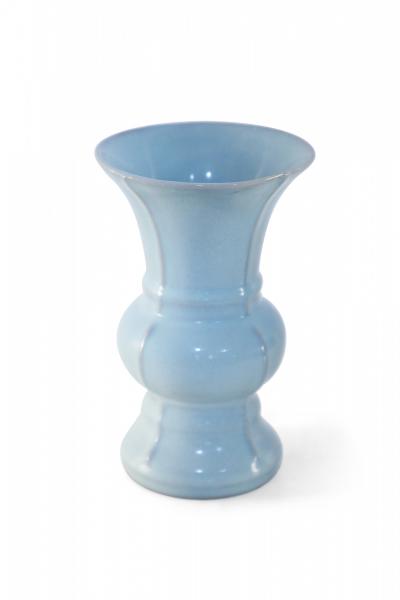 Chinese Light Blue Crackled Finish Porcelain Beaker Vase