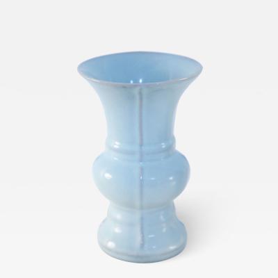 Chinese Light Blue Crackled Finish Porcelain Beaker Vase