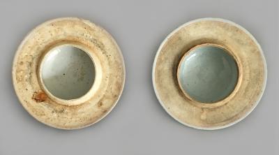 Chinese Mached Pair Blue and White Vases and Lids