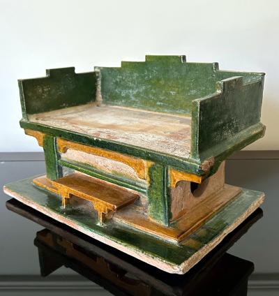 Chinese Ming Dynasty Tomb Funeral Pottery Bed Model