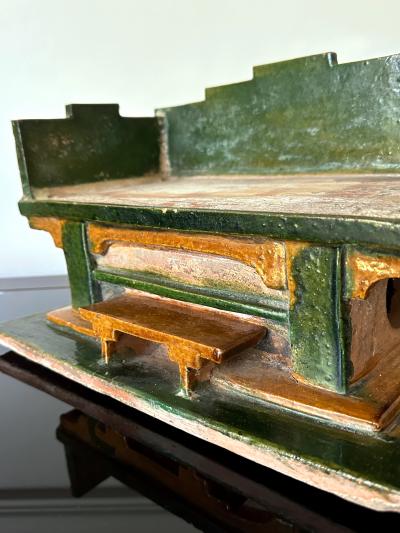 Chinese Ming Dynasty Tomb Funeral Pottery Bed Model