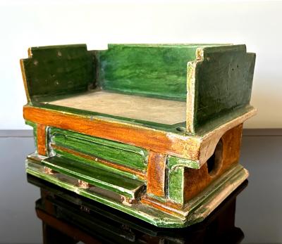Chinese Ming Dynasty Tomb Funeral Pottery Bed Model