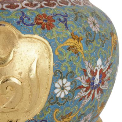 Chinese Ormolu and Cloisonn Enamel Vase for the Islamic Market