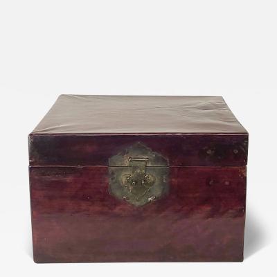 Chinese Pig Skin Lacquered Box circa 1880