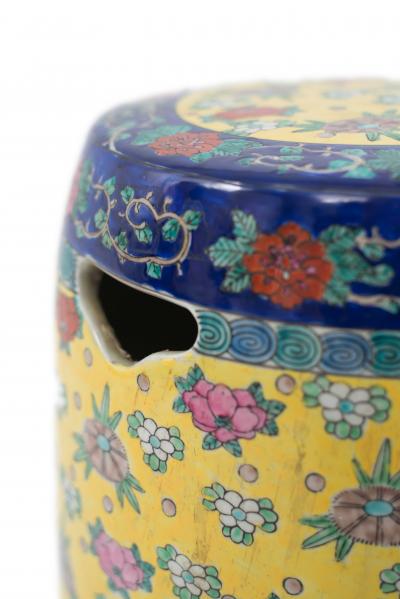 Chinese Porcelain Garden Floral Seat