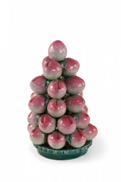 Chinese Porcelain Peach Altar Tribute Sculpture