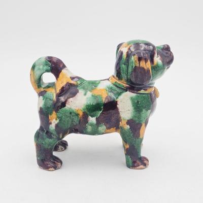 Chinese Porcelain Spinach Glazed Dog
