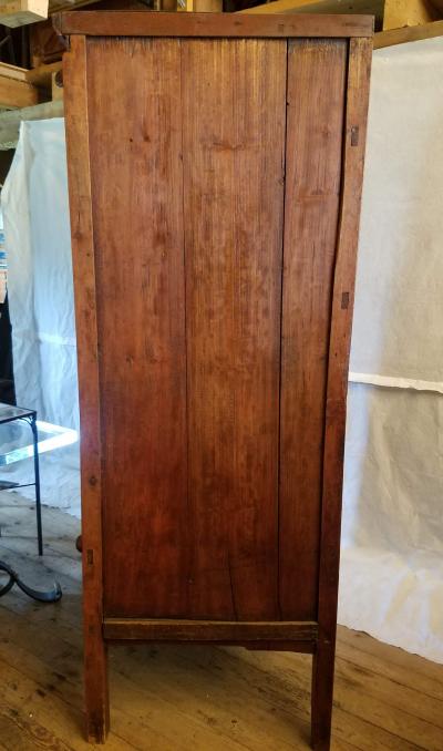 Chinese Qing Dynasty Red Lacquer Cabinet 19th Century