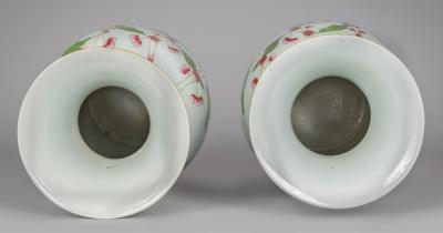 Chinese Qing Dynasty Tall Vases in Bamboo Pattern a Pair