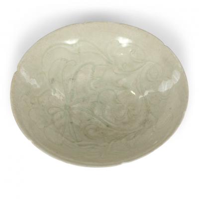 Chinese Qingbai Lobed Foliate Rim Bowl Song Dynasty
