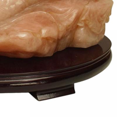 Chinese Rose Quartz Reclining Lady