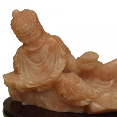 Chinese Rose Quartz Reclining Lady