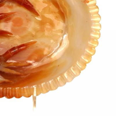Chinese Rust Agate Carved Bowl