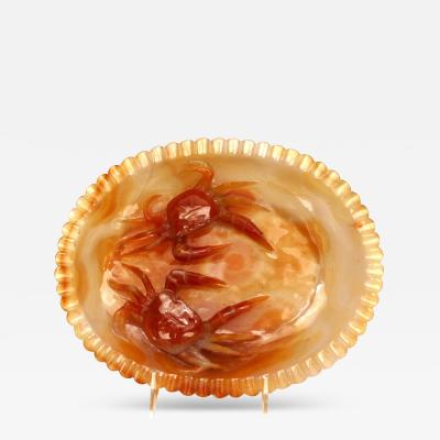 Chinese Rust Agate Carved Bowl