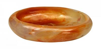 Chinese Rust Agate Carved Plate