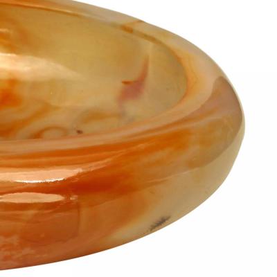 Chinese Rust Agate Carved Plate