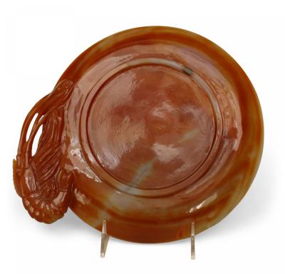 Chinese Rust Agate Carved Plate