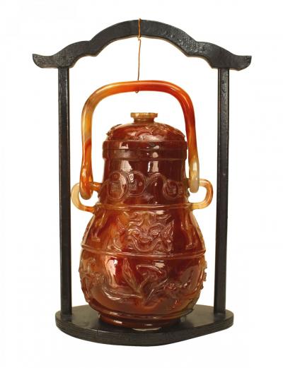 Chinese Rust Agate Vessel