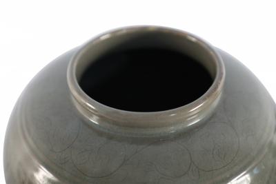 Chinese Sage and Tonal Botanical Motif Porcelain Jar