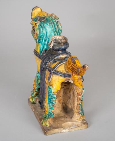 Chinese Sancai Glazed Ceramic Guardian Lion