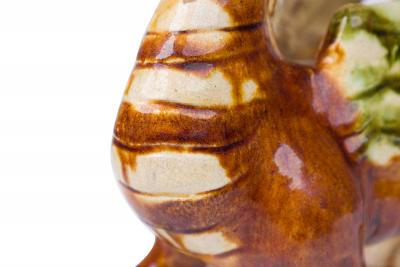 Chinese Sancai Glazed Ceramic Yinglong Winged Dragon Figurine