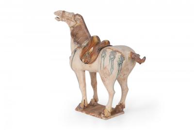 Chinese Sancai Glazed Tang Dynasty Style Terra Cotta Horse Tomb Figure
