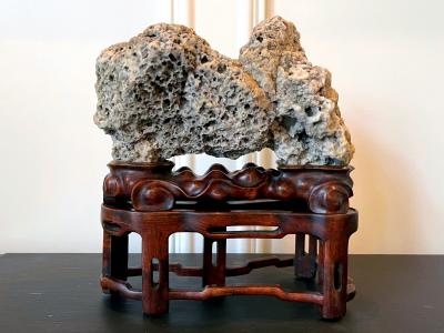 Chinese Scholar Rock Kun Stone on Display Stand
