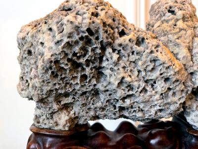 Chinese Scholar Rock Kun Stone on Display Stand