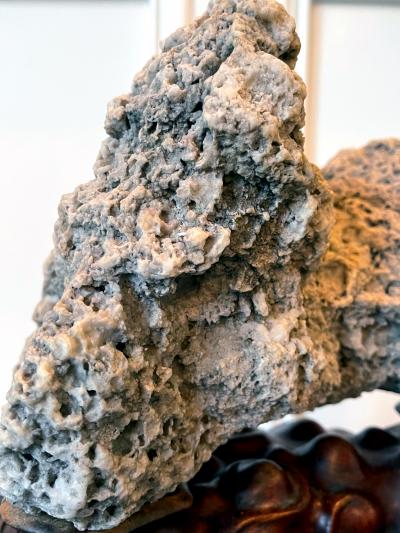 Chinese Scholar Rock Kun Stone on Display Stand