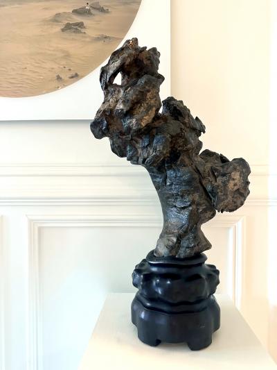 Chinese Scholar Rock Lingbi Stone on Display Stand