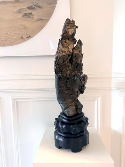 Chinese Scholar Rock Lingbi Stone on Display Stand