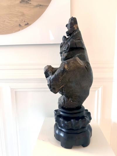 Chinese Scholar Rock Lingbi Stone on Display Stand