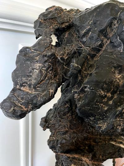 Chinese Scholar Rock Wen Stone on Display Stand