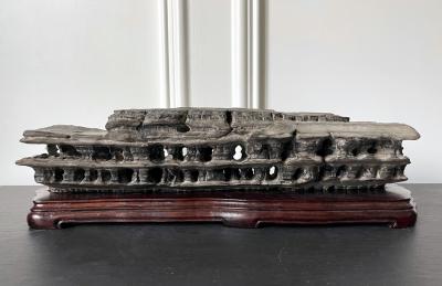 Chinese Scholar Rock Wuling Stone on Stand