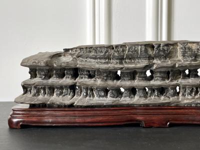 Chinese Scholar Rock Wuling Stone on Stand