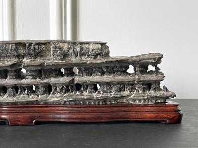 Chinese Scholar Rock Wuling Stone on Stand