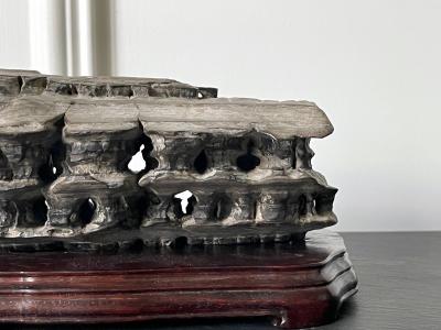 Chinese Scholar Rock Wuling Stone on Stand