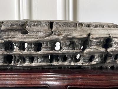 Chinese Scholar Rock Wuling Stone on Stand