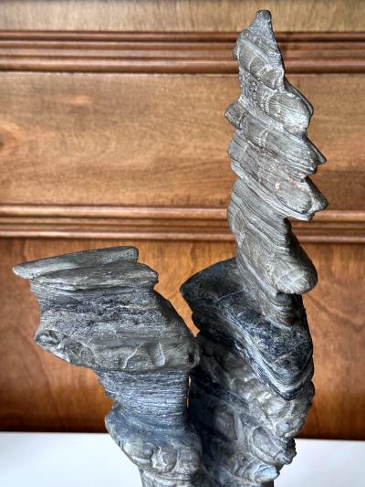 Chinese Scholar Stone Wuling Rock on Stand