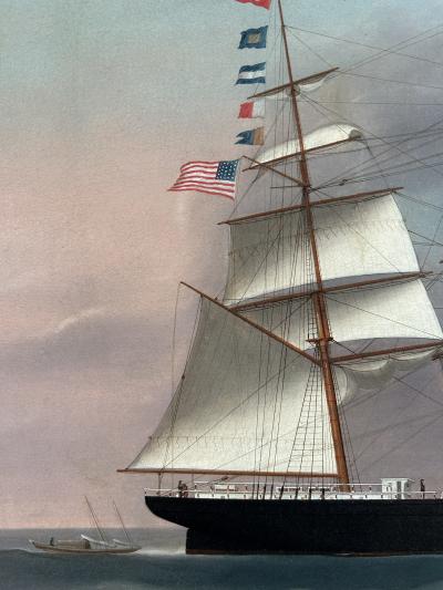 Chinese School The American clipper ship Matchless off Hong Kong coast Circa 1875 